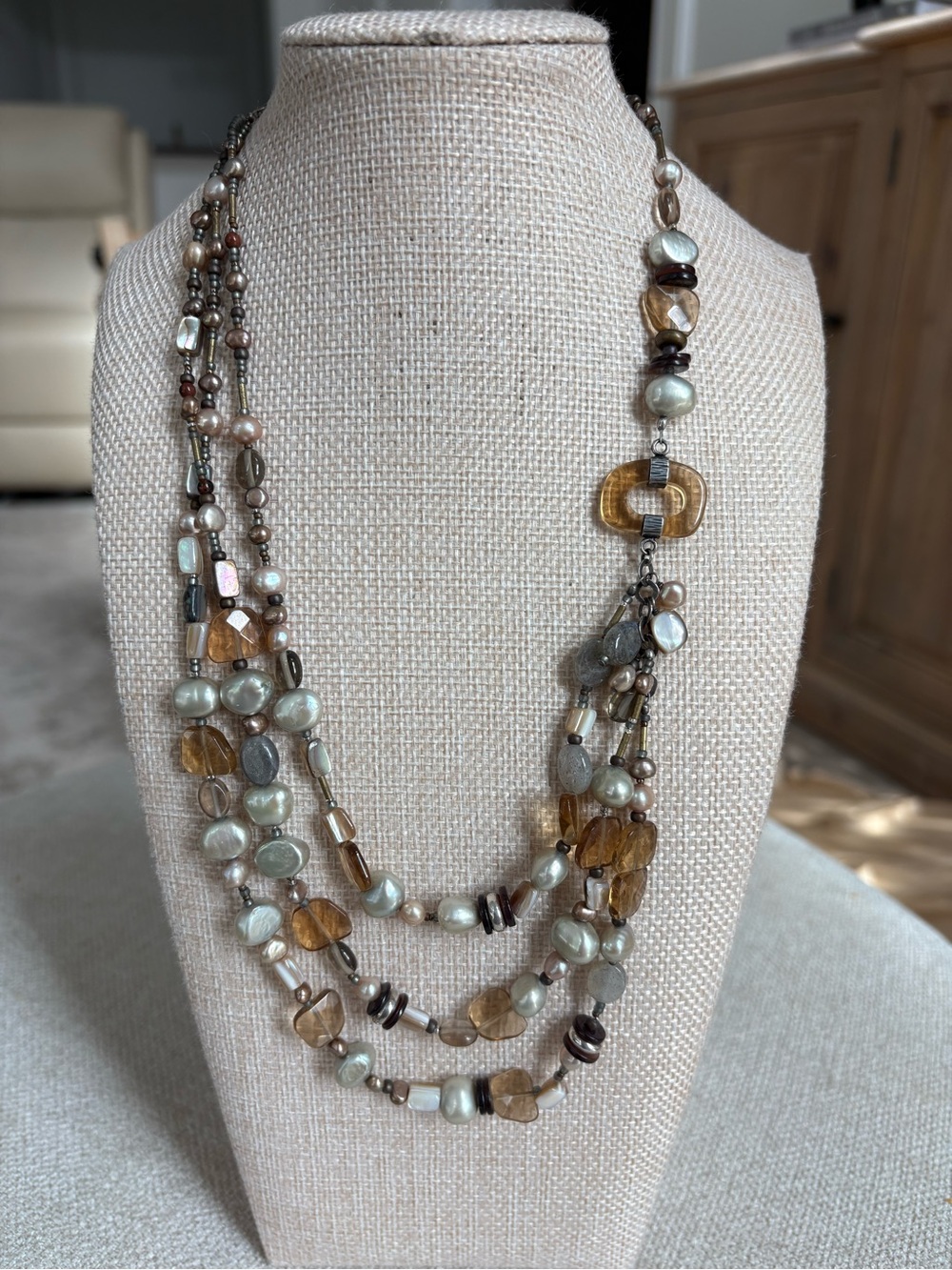 Silpada Icon triple-strand sterling silver necklace